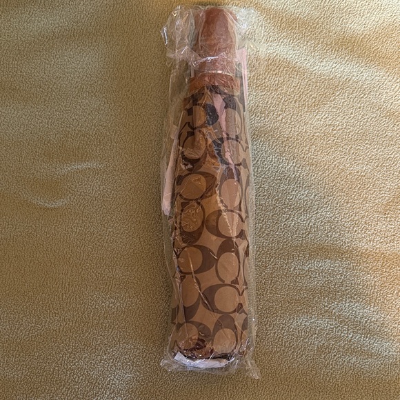 Coach Accessories - Coach Brown Signature Compact Umbrella